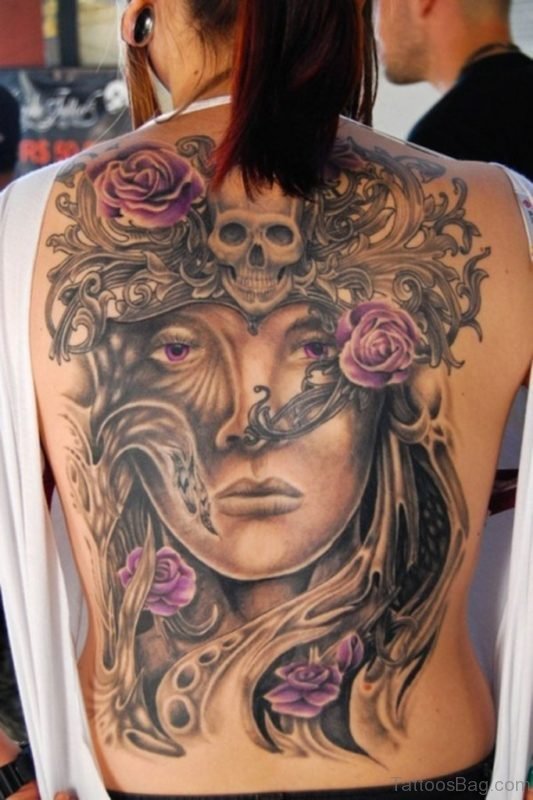 Evil Tattoo On Back