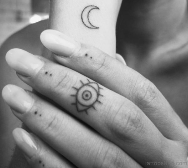 Eye And Dots Tattoo
