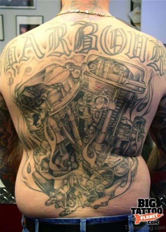 Fabulous Biomechanical Tattoo Design