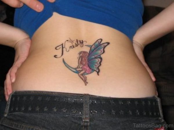 Fairy And Name Tattoo