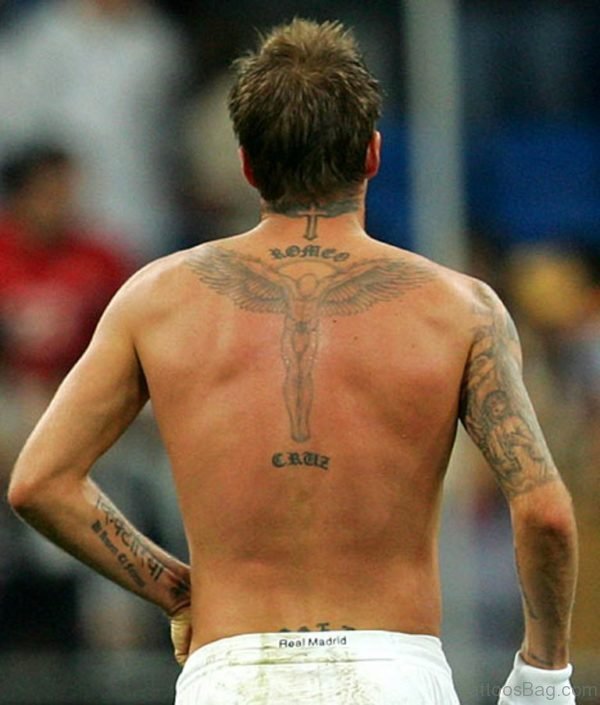 Famous Angel Tattoo On Back