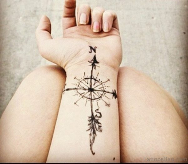 Fantastic Compass Tattoo Design