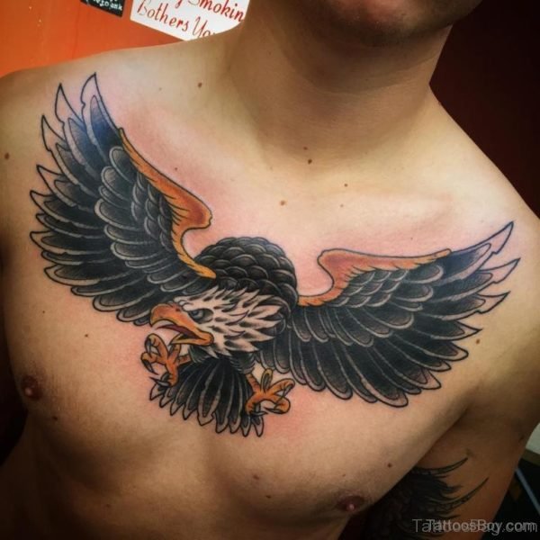 Fantastic Eagle Tattoo Design On Chest
