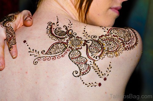 Fantastic Henna Tattoo On Back
