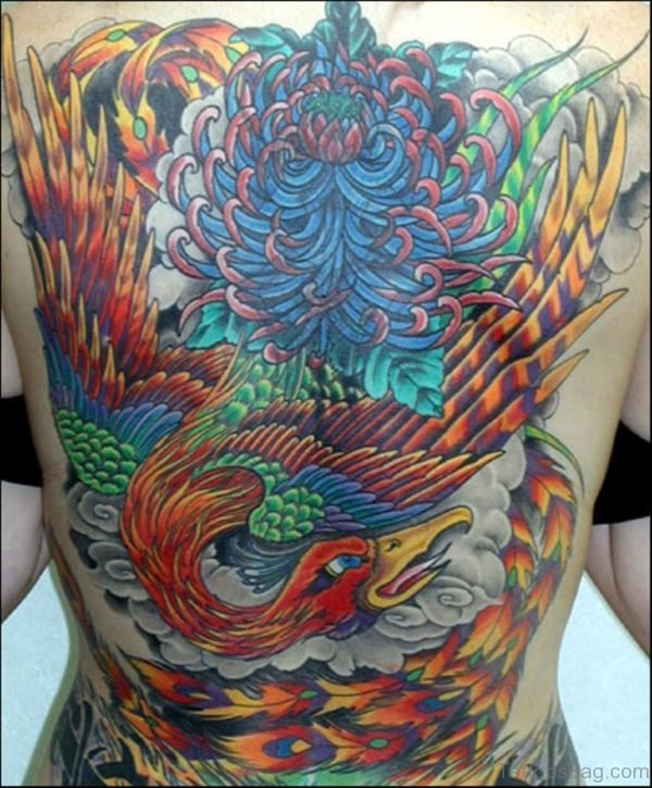 Fantastic Phoenix Tattoo On Full Back