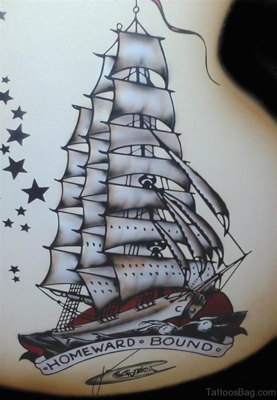 Fantastic Ship Tattoo