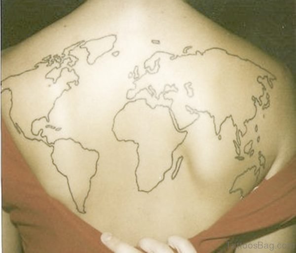 Fantastic World Map Tattoo