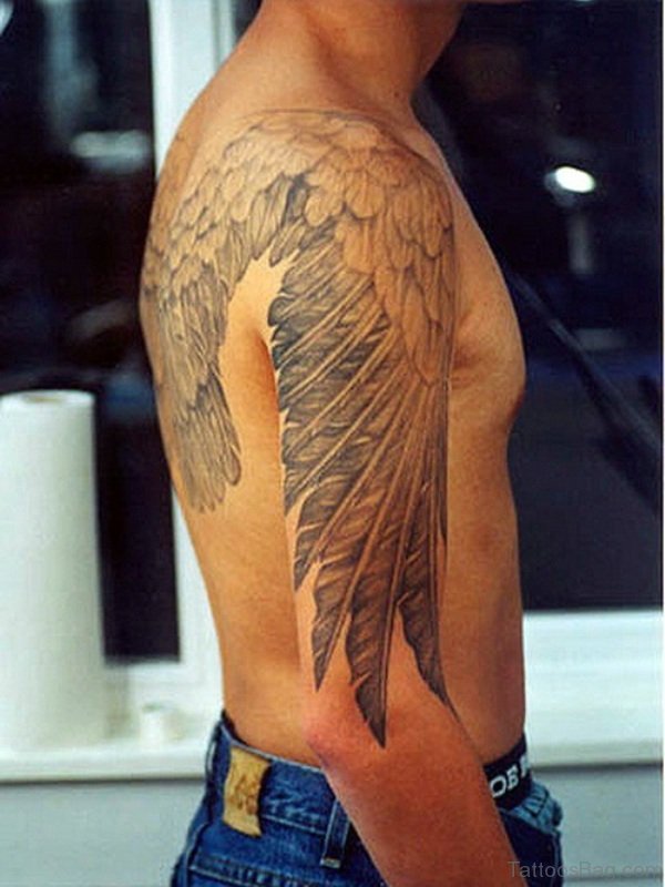Feather Shoulder Tattoo