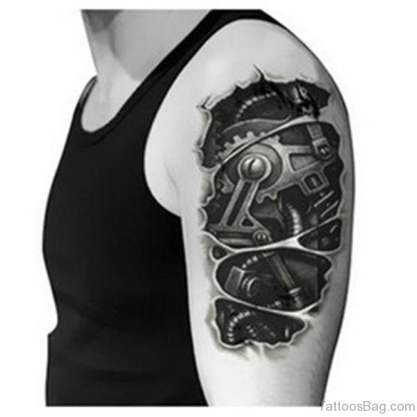 Fine Bio Mechanical Tattoo