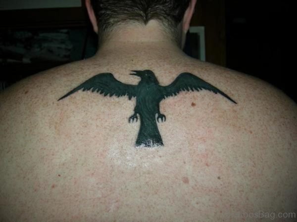 Fine Bird Tattoo Design On Back