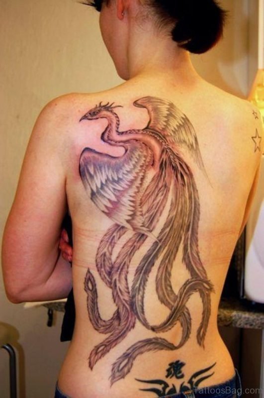 Phoenix Tattoo On Back