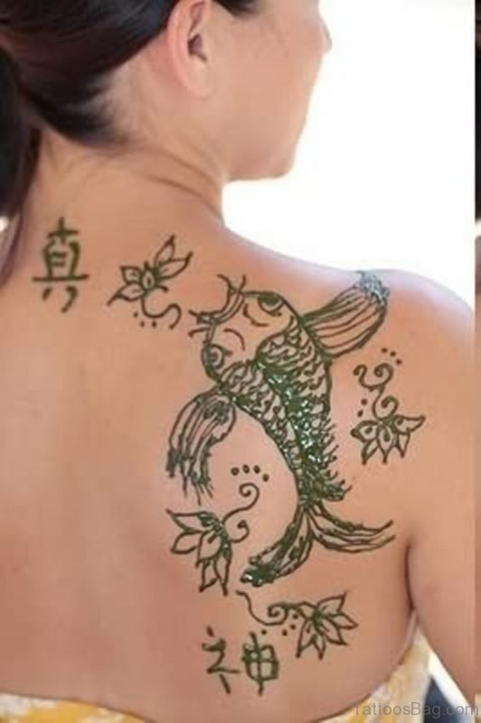 Fish Pattern Henna Tattoo