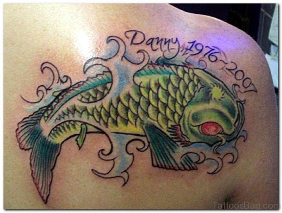 Fish Tattoo Design On Back