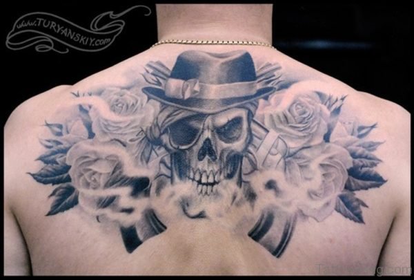 Flower And Skull Tattoo