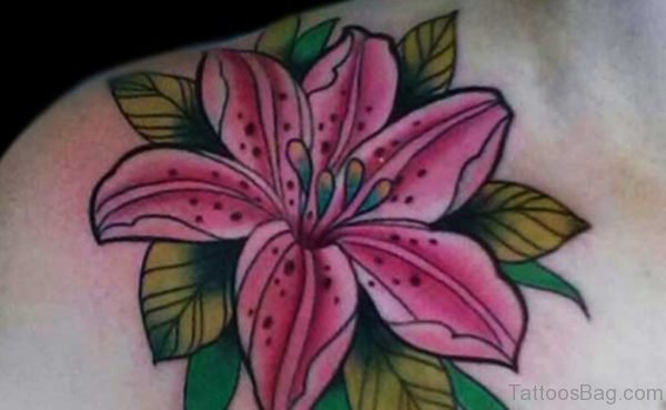 Flower Tattoo Design On Back Body