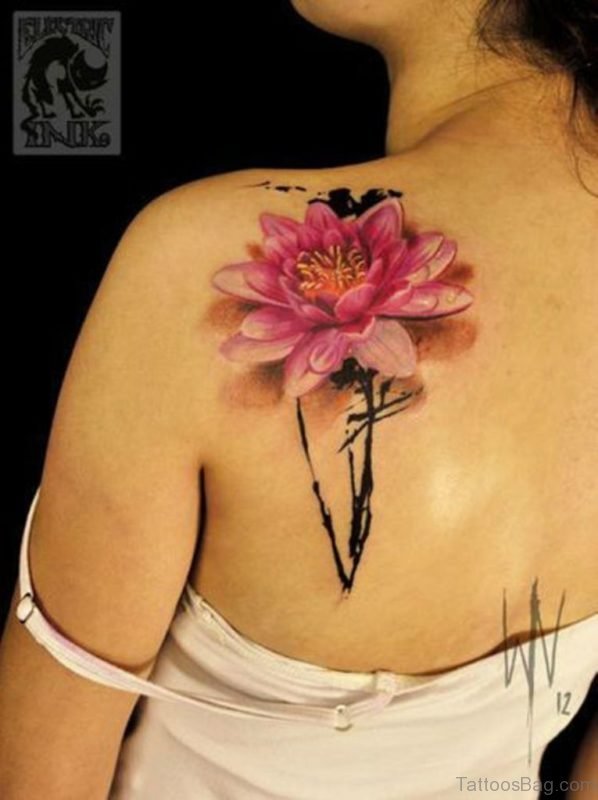 Flower Tattoo On Shoulder