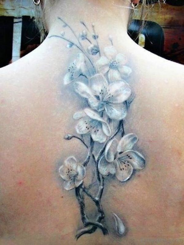 Flower Tattoo On Back