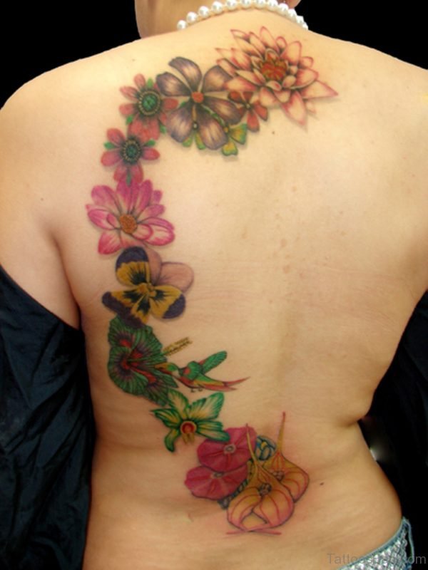 Flower Tattoo On Back