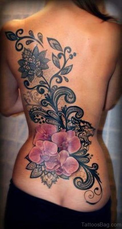 Flower Tattoo On Back