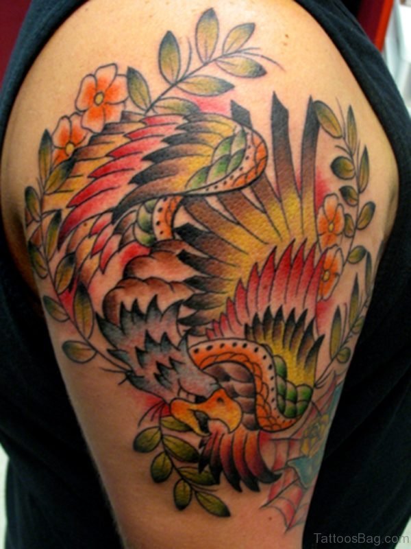 Flower Tattoo On Shoulder