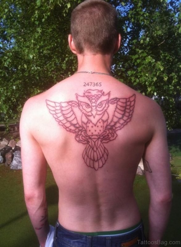 Flying Owl Tattoo Design