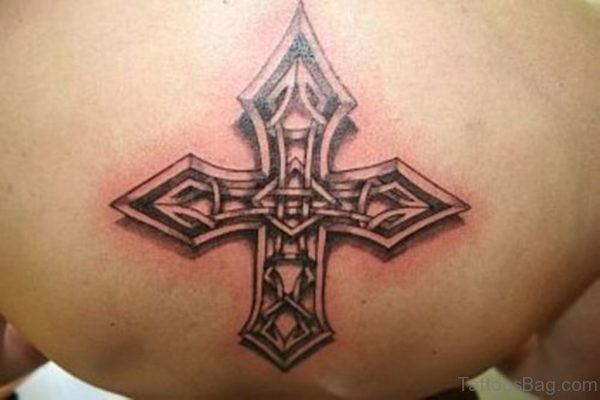 Funky  Cross Tattoo