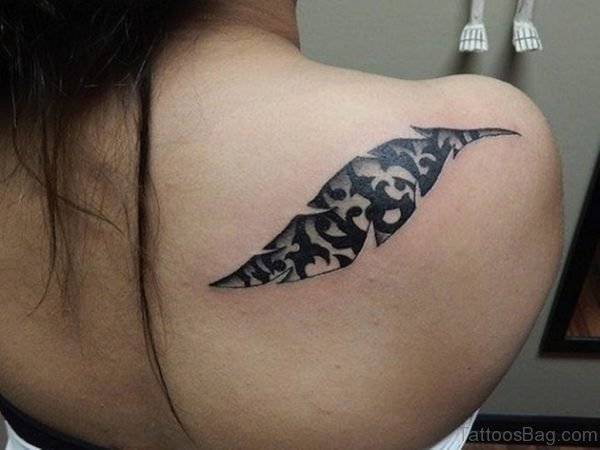 Funky Feather Tattoo Design