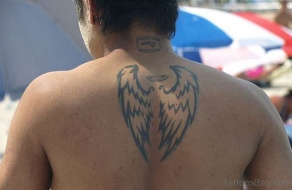Funky Memorial Angel Tattoo