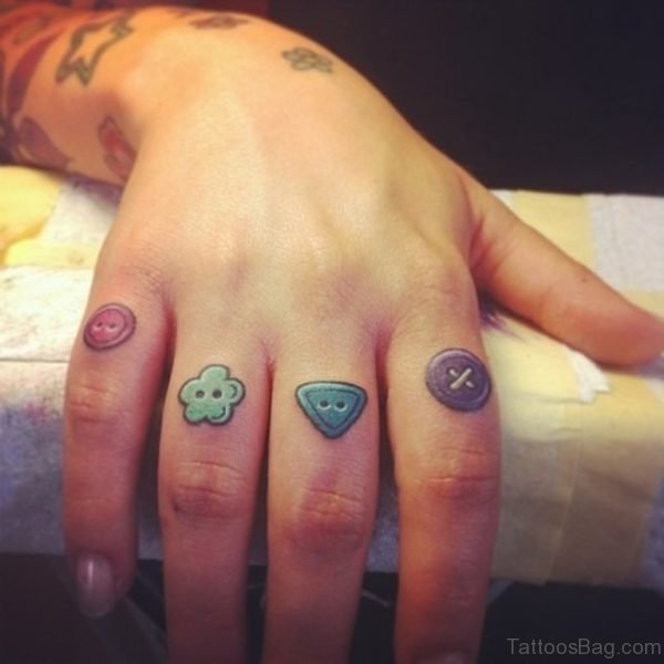 Funny Knuckle Buttons Tattoo