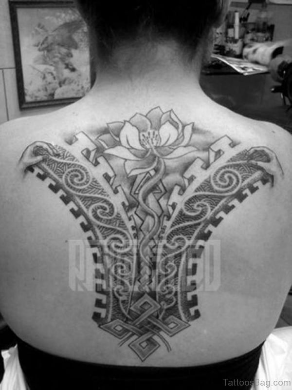 Geometric Back Tattoo Image
