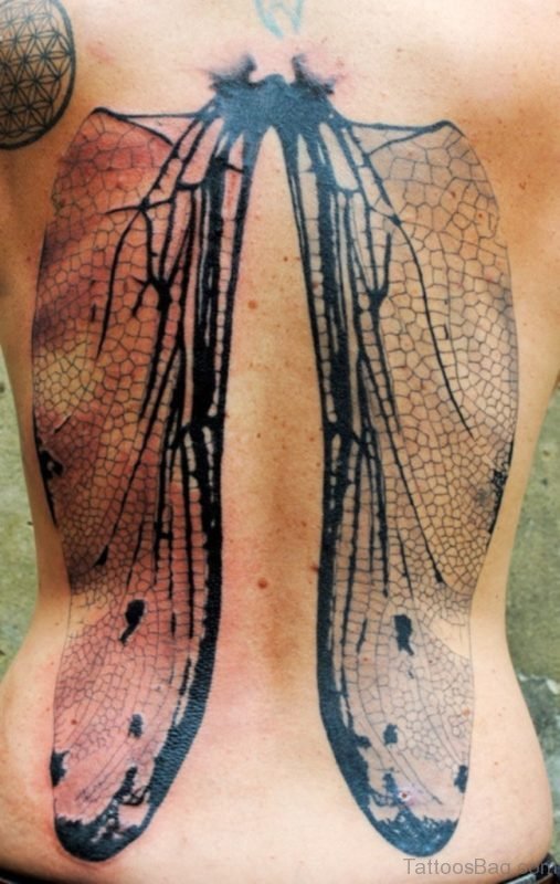 Geometric Wings Tattoo