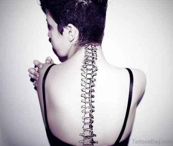 Girl Spine Tattoo