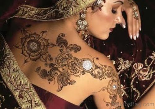 Girls Showing Her Henna Tattoo