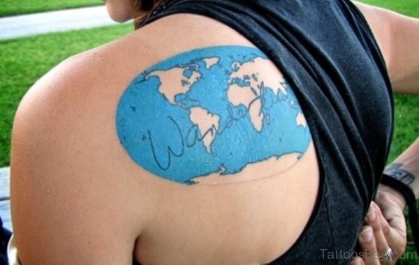 Globe Map Tattoo