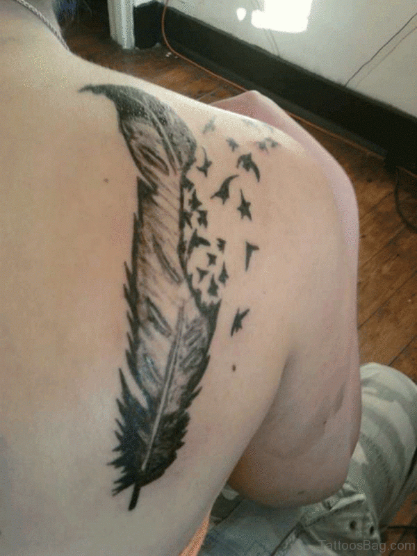 Good Looking Feather Tattoo