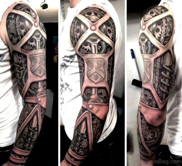 Graceful Bio Mechanical Tattoo