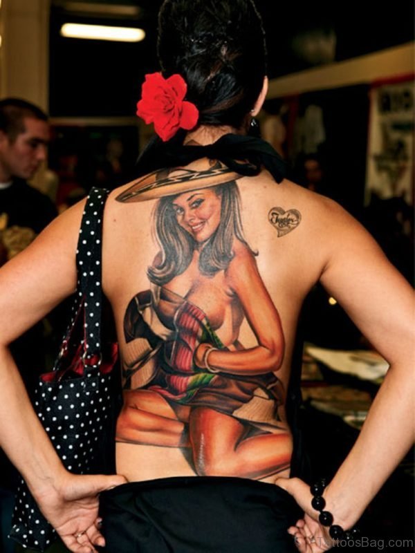 Graceful Full Back Tattoo