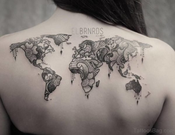 Graceful World Map On The Back