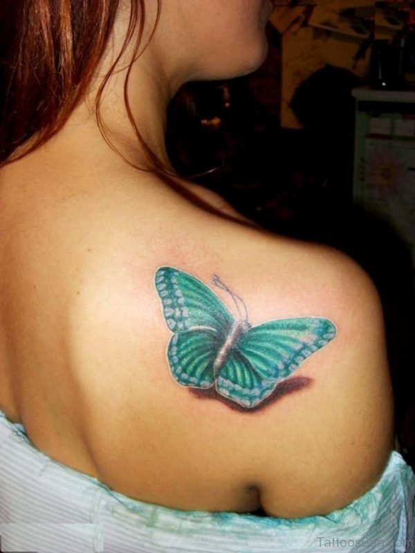 Green Butterfly Tattoo