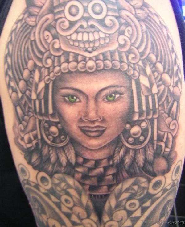 Green Eyes Medusa Tattoo