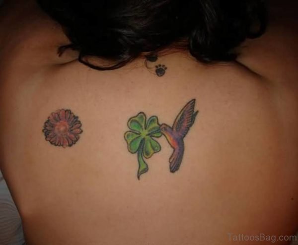Green Leaf Hummingbird Tattoo