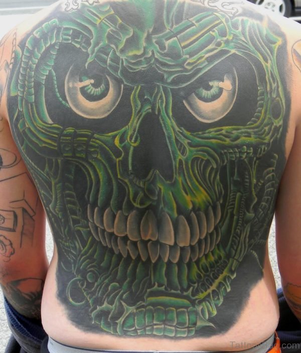 Green Skull Tattoo
