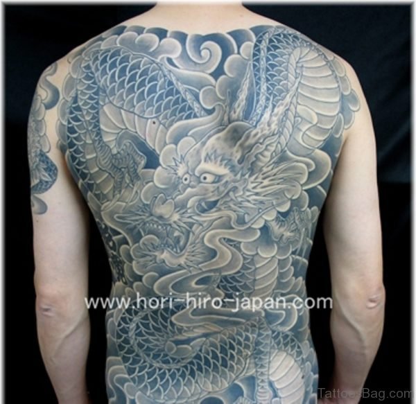 Grey Dragon Tattoo