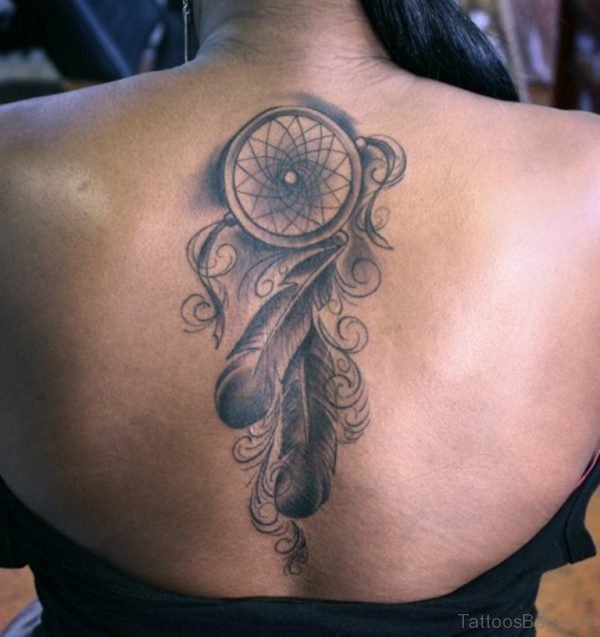 Grey Dreamcatcher Tattoo