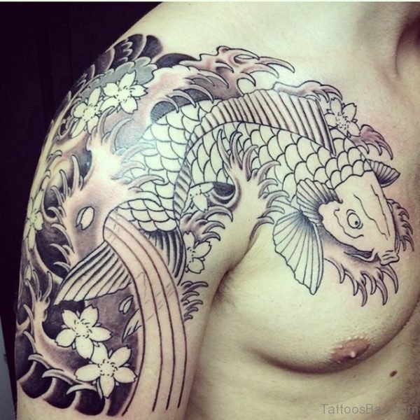 Grey Fish Tattoo Design