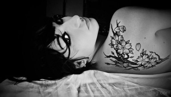 Grey Flower Tattoo
