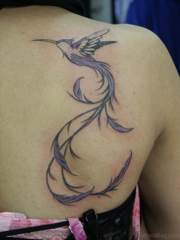 Grey Hummingbird Tattoo