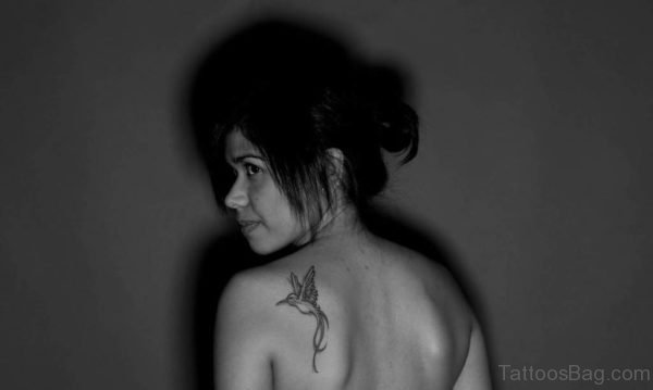 Grey Hummingbird Tattoo