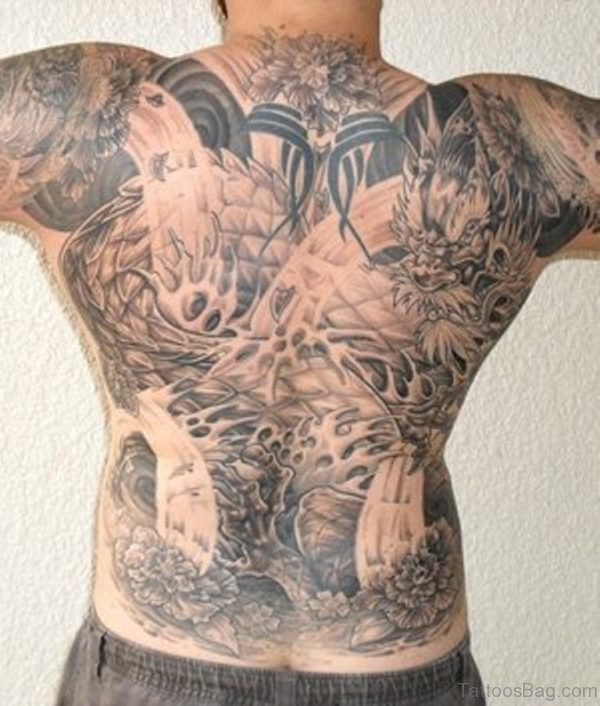 Grey Japanese Tattoo