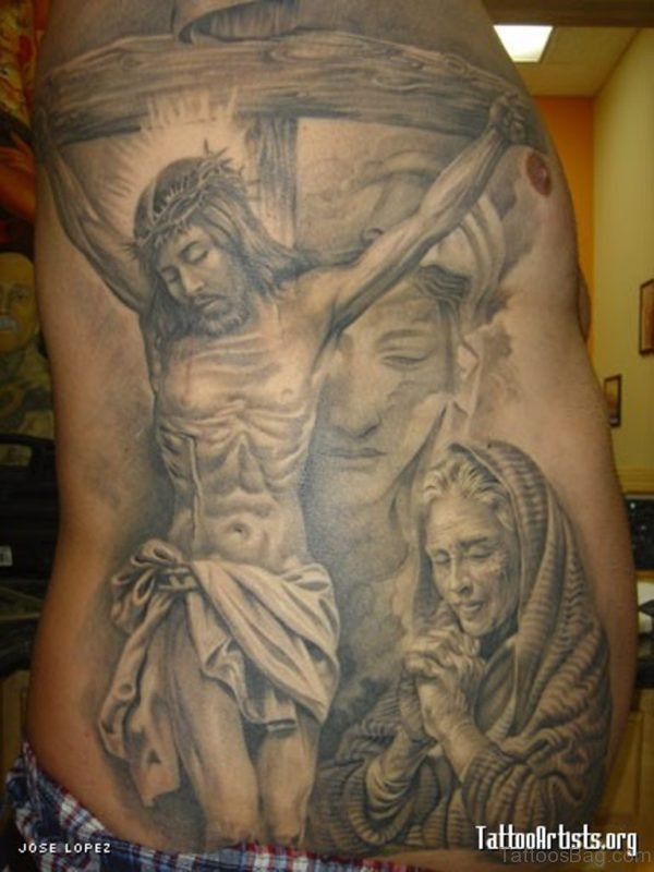 Grey Jesus Tattoo